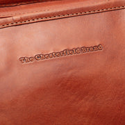 Cognac Leather Tote Bag Ferrera, detail view 1