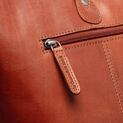 Cognac Leather Tote Bag Ferrera, detail view 5