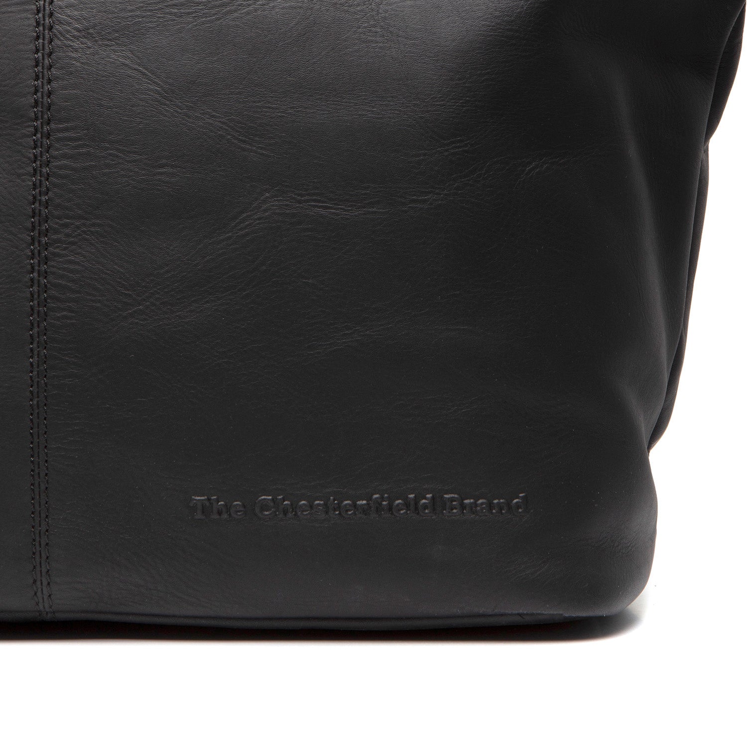 Black Leather Tote Bag Monza, detail view 4