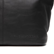 Black Leather Tote Bag Monza, detail view 4
