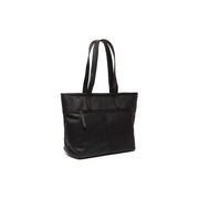 Black Leather Tote Bag Monza, detail view 5