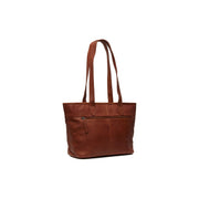 Cognac Leather Tote Bag Monza, detail view 5