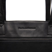 Black Leather Tote Bag Osira, detail view 3