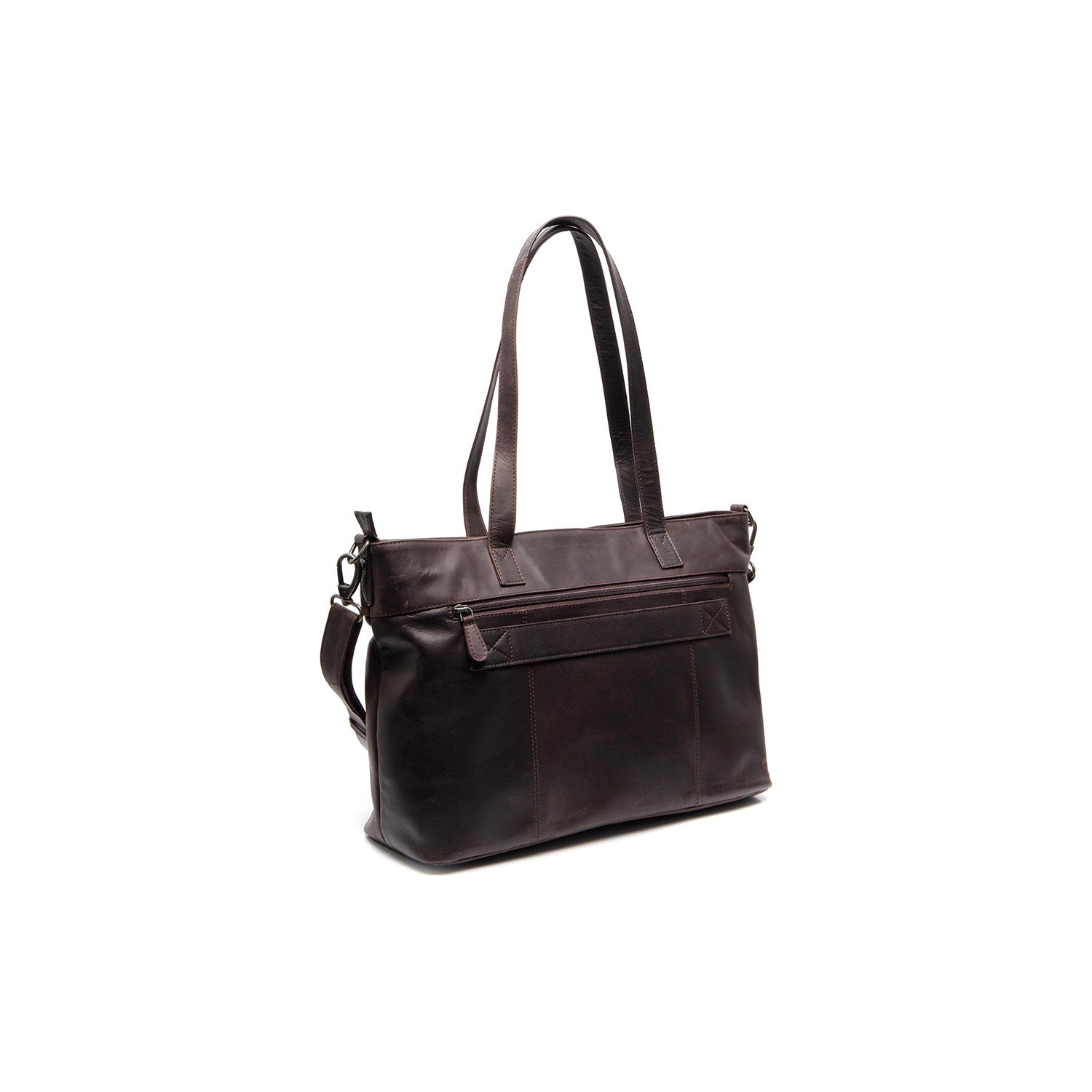 Brown Leather Tote Bag Osira, detail view 4
