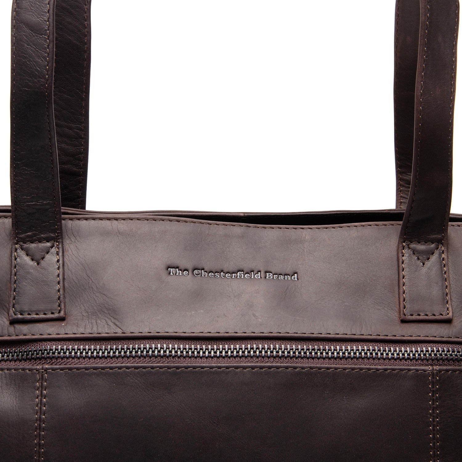 Brown Leather Tote Bag Osira, product view 2