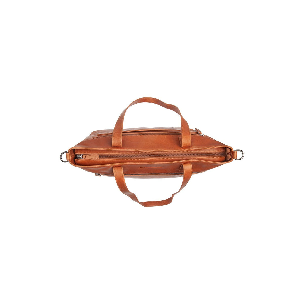 Cognac Leather Tote Bag Osira, detail view 1