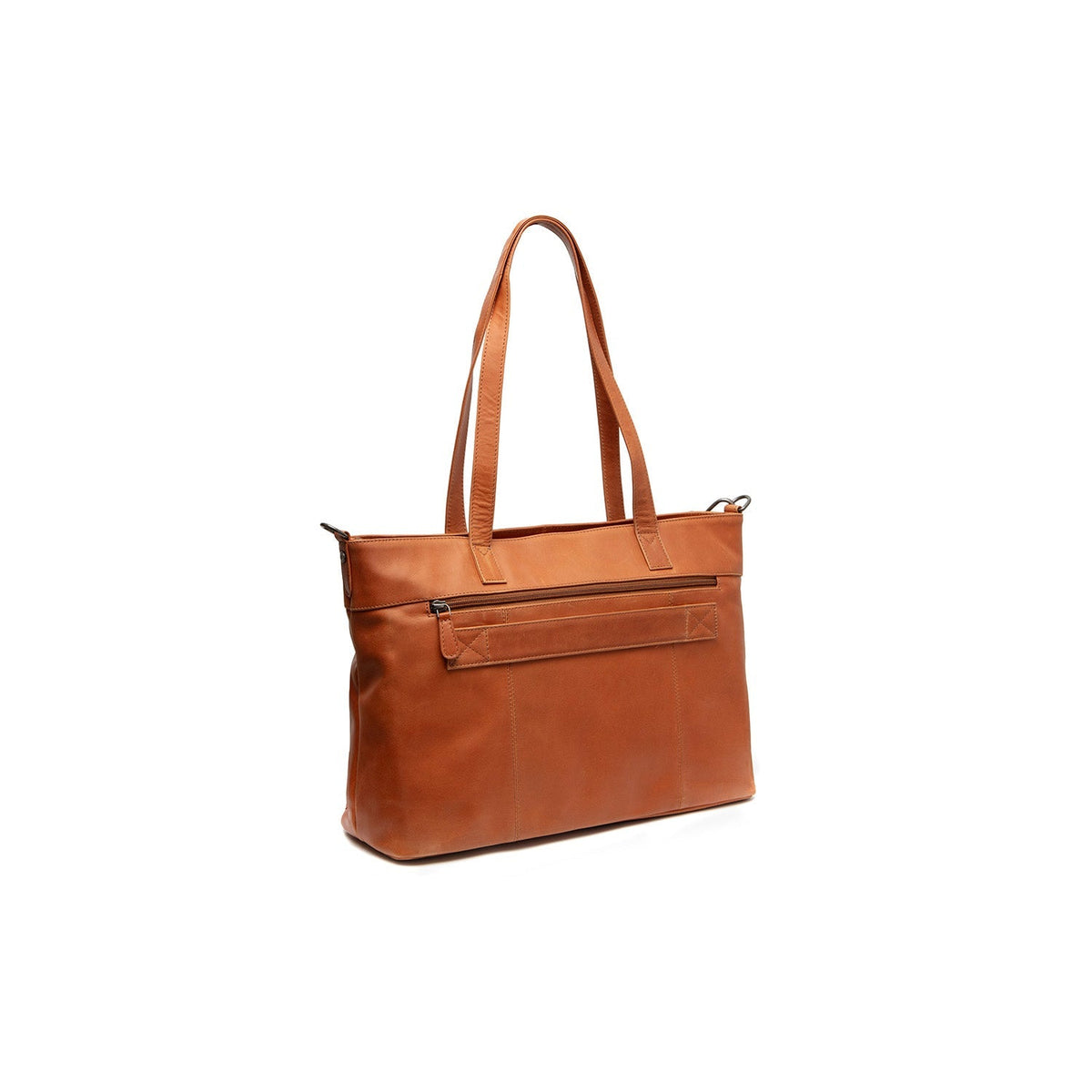 Cognac Leather Tote Bag Osira, detail view 4