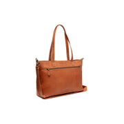 Cognac Leather Tote Bag Osira, front view