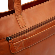 Cognac Leather Tote Bag Osira, product view 3