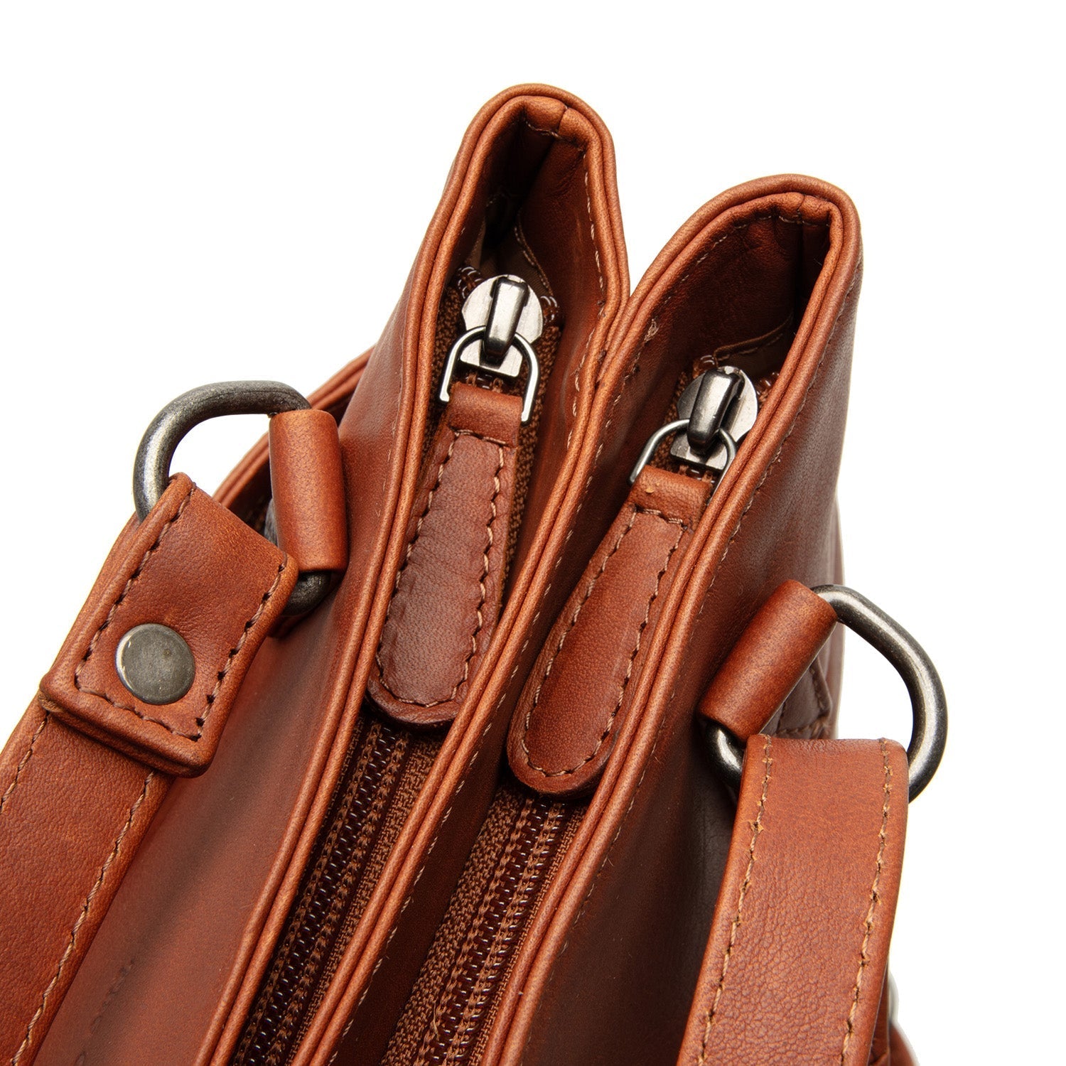 Cognac Leather Tote Bag Raynor, detail view 4
