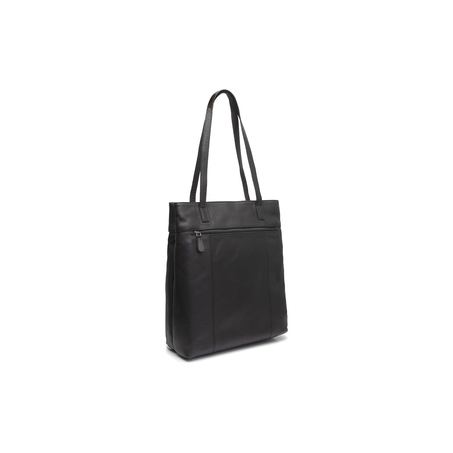 Black Leather Tote Bag Solvia, detail view 4