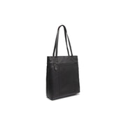 Black Leather Tote Bag Solvia, detail view 4