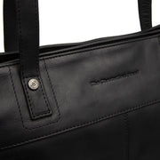 Black Leather Tote Bag Solvia, product view 2