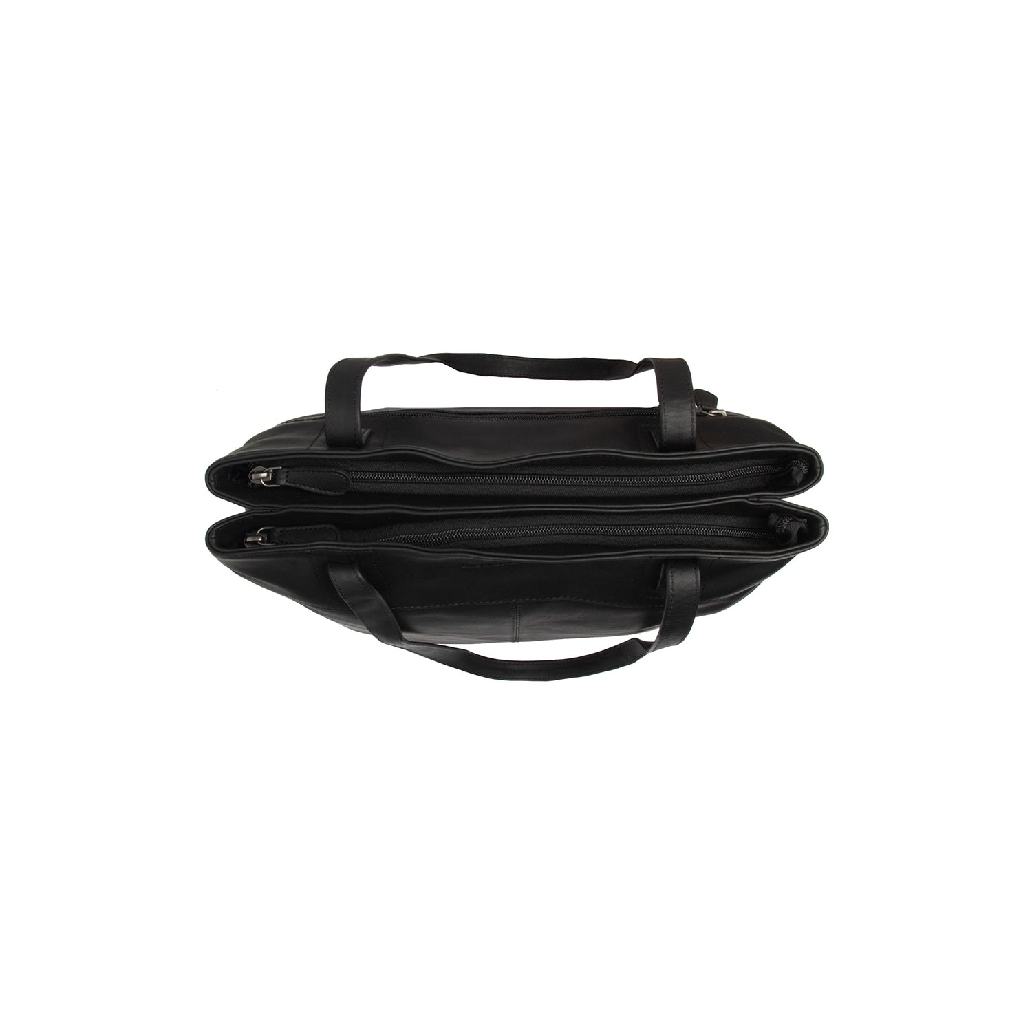 Black Leather Tote Bag Solvia, product view 3