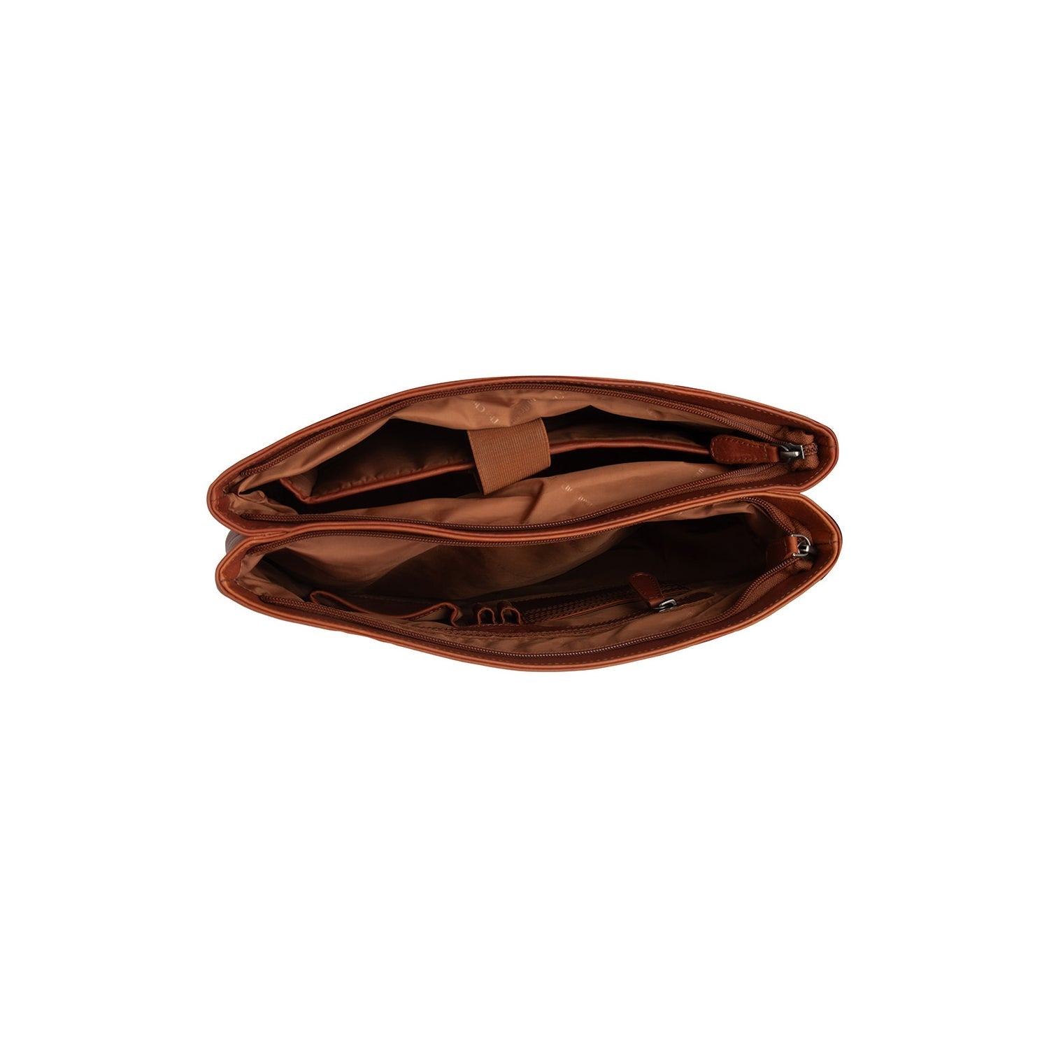 Cognac Leather Tote Bag Solvia, detail view 4