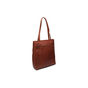 Cognac Leather Tote Bag Solvia, detail view 6