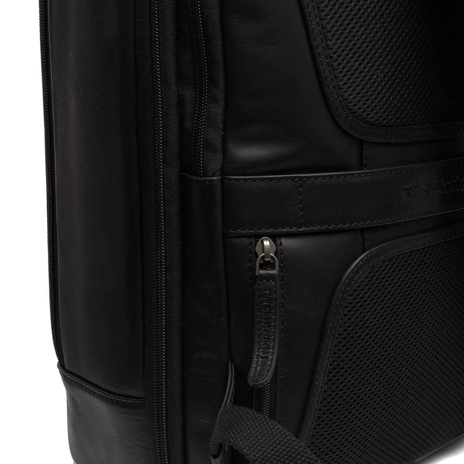 Black Leather Travel Backpack Jamaica, detail view 6
