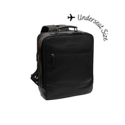 Black Leather Travel Backpack Jamaica, front view