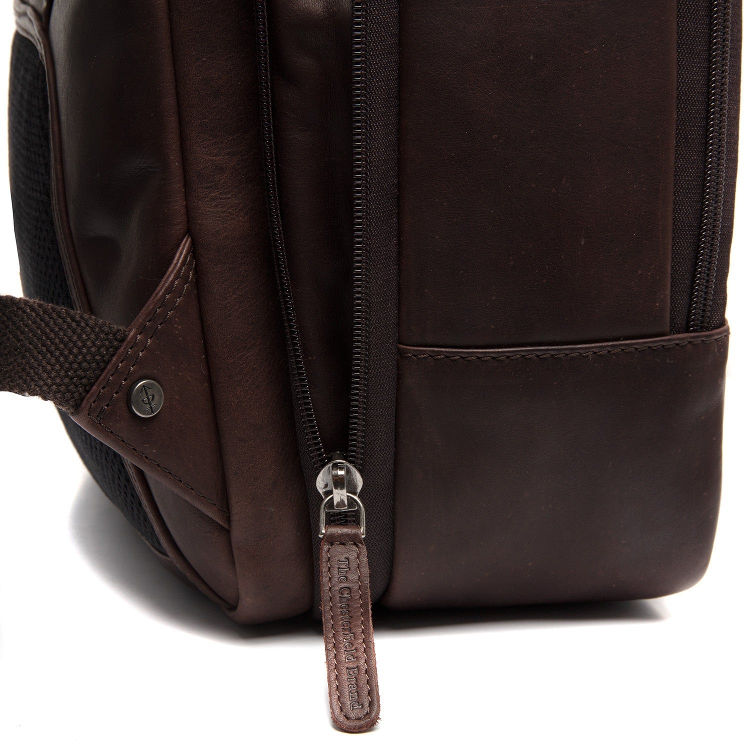 Brown Leather Travel Backpack Jamaica, detail view 4
