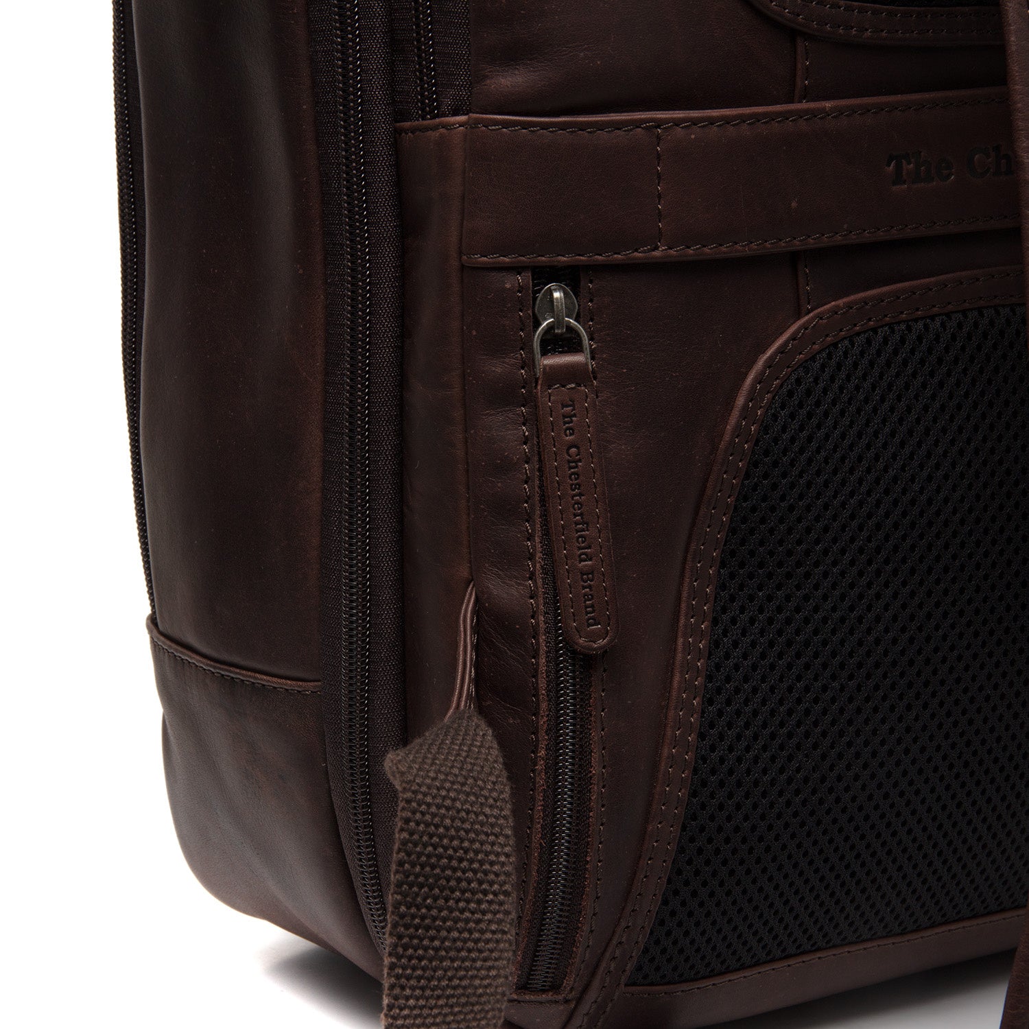Brown Leather Travel Backpack Jamaica, detail view 7