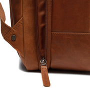 Cognac Leather Travel Backpack Jamaica, detail view 3