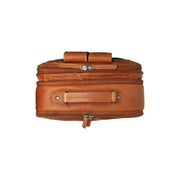 Cognac Leather Travel Backpack Jamaica, detail view 5