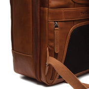 Cognac Leather Travel Backpack Jamaica, detail view 6