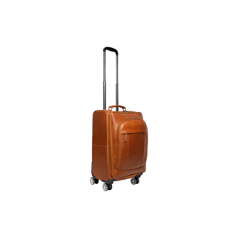 Cognac Leather Trolley Key Largo, front view