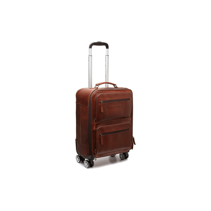 Cognac Leather Trolley San Marino, front view
