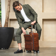 Cognac Leather Trolley San Marino, product view 3