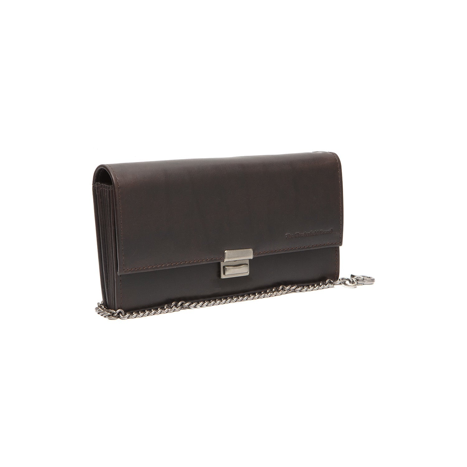 Brown Leather Waiter Wallet Bora, front view