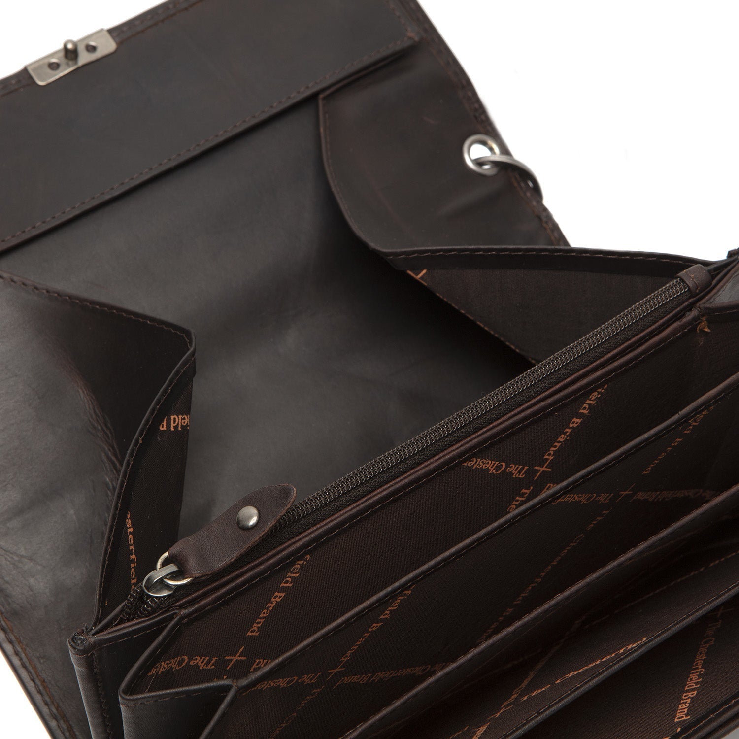 Brown Leather Waiter Wallet Bora, product view 2