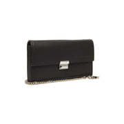 Black Leather Waiter Wallet Elba, front view