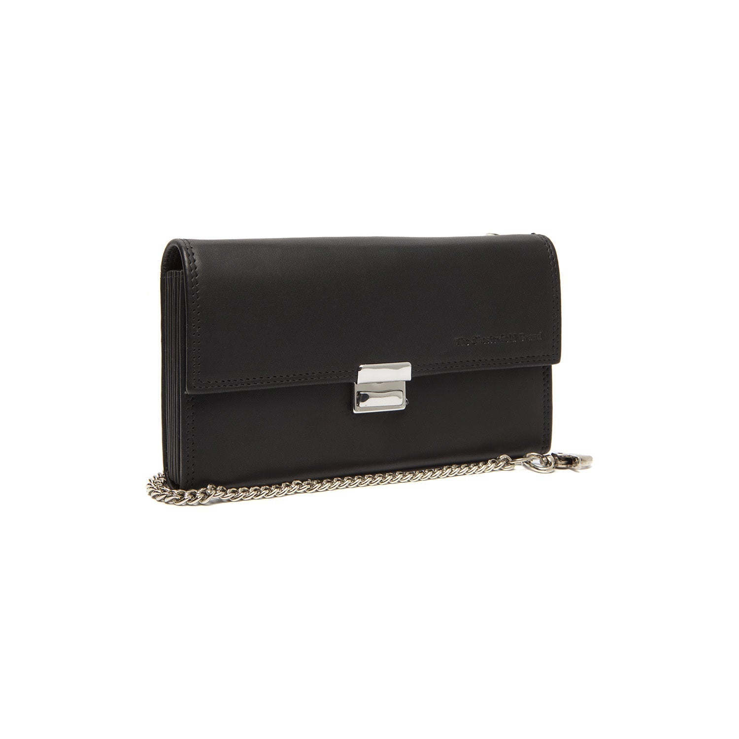 Black Leather Waiter Wallet Elba, front view
