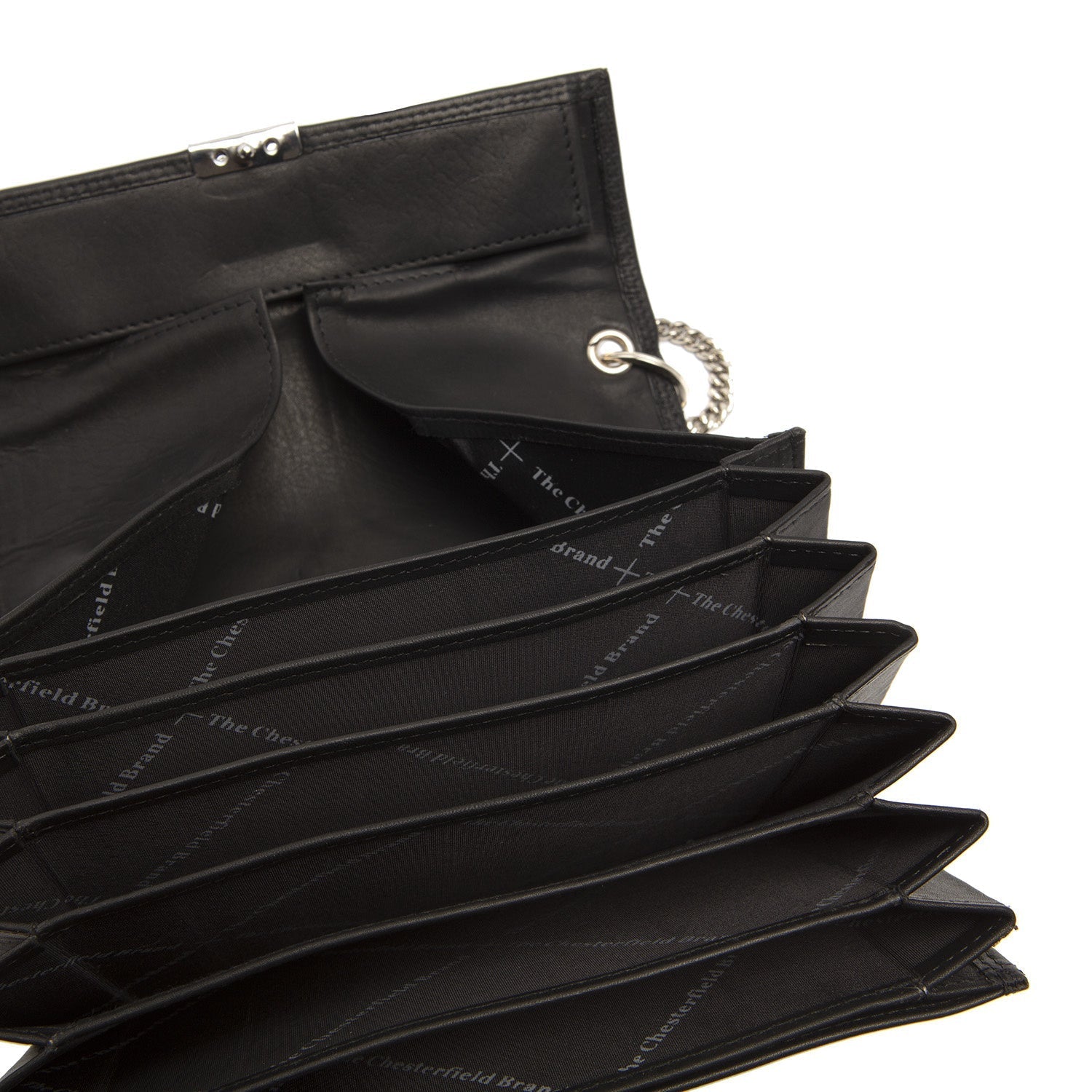 Black Leather Waiter Wallet Elba, product view 2