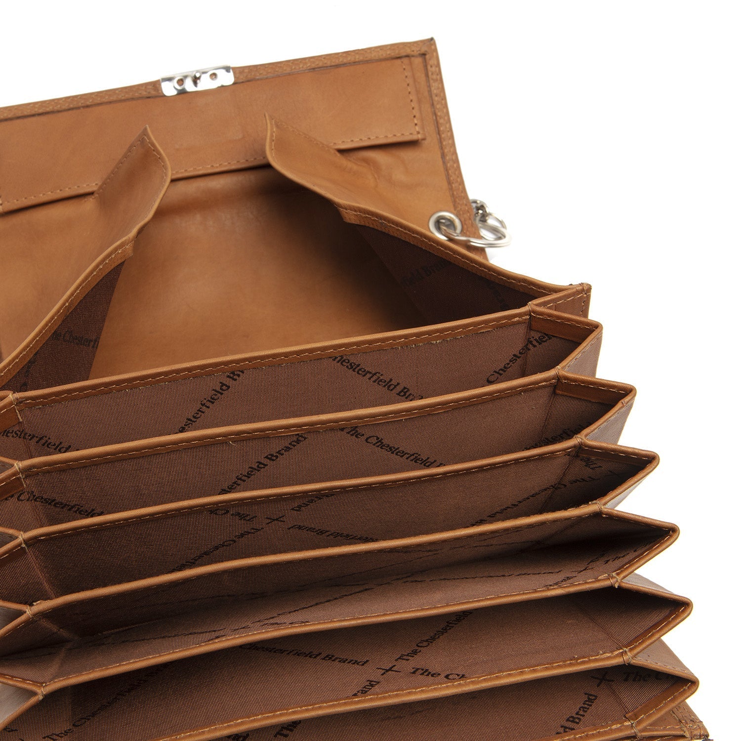 Cognac Leather Waiter Wallet Elba, product view 2