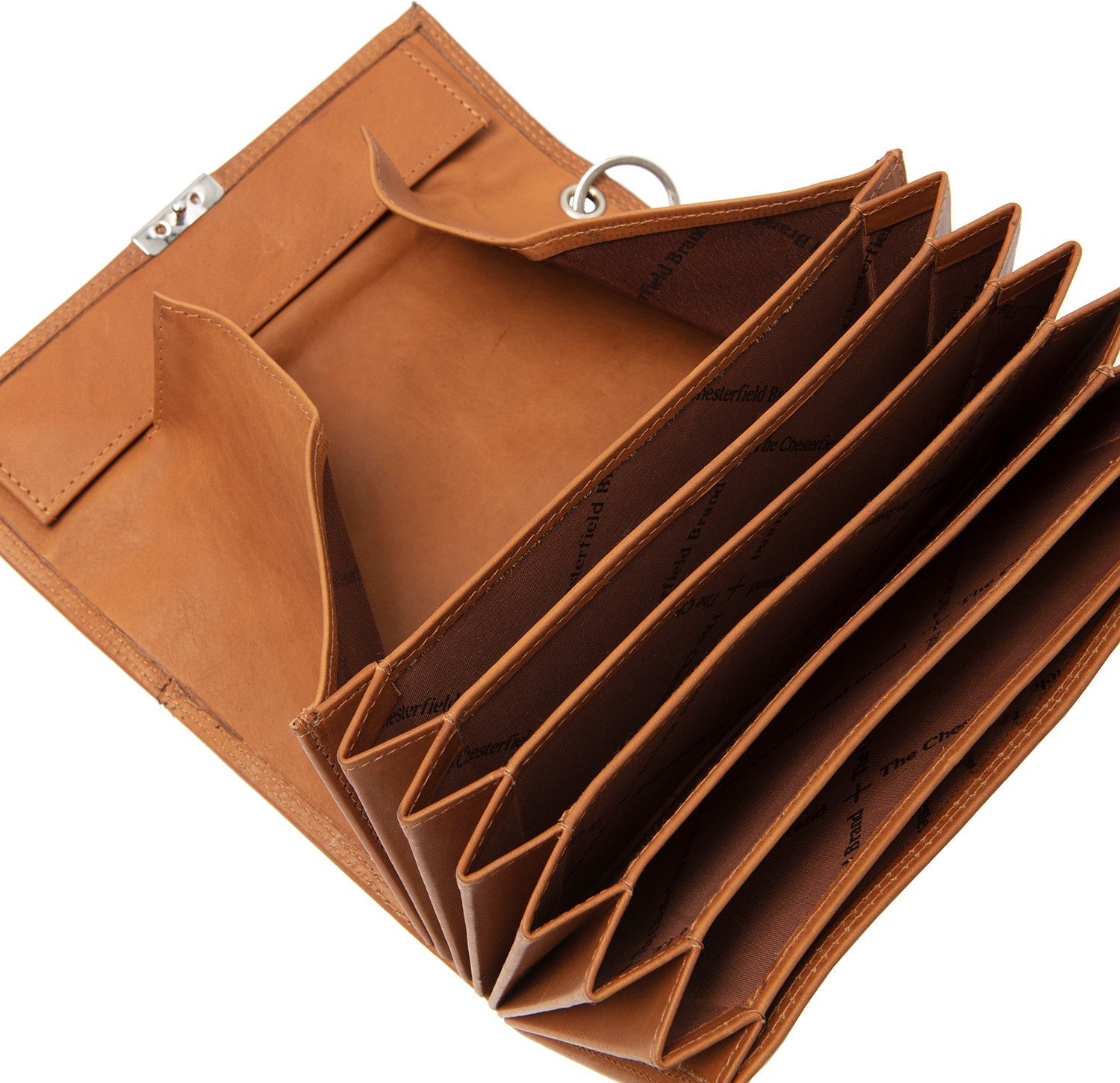 Cognac Leather Waiter Wallet Elba, product view 3