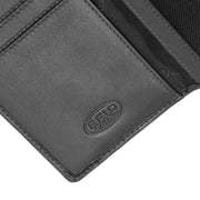 Black Leather Wallet Aldra, detail view 4