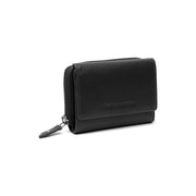 Black Leather Wallet Aldra, front view