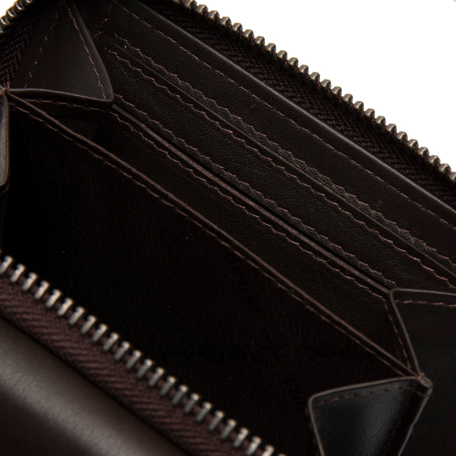 Brown Leather Wallet Aldra, detail view 3