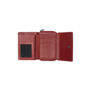 Red Leather Wallet Aldra, product view 2