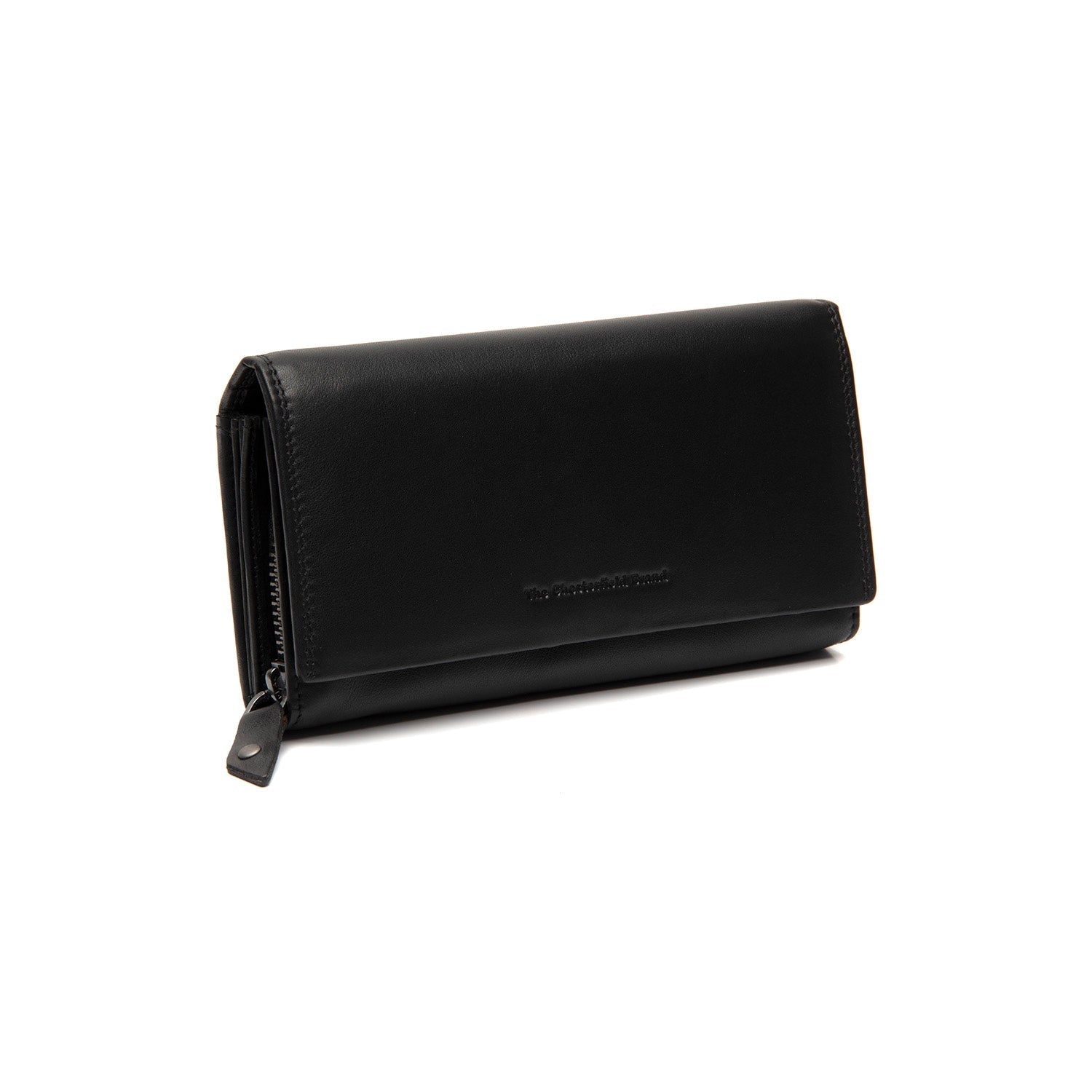Black Leather Wallet Arvento, front view