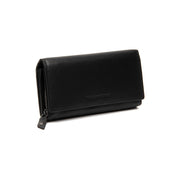 Black Leather Wallet Arvento, front view