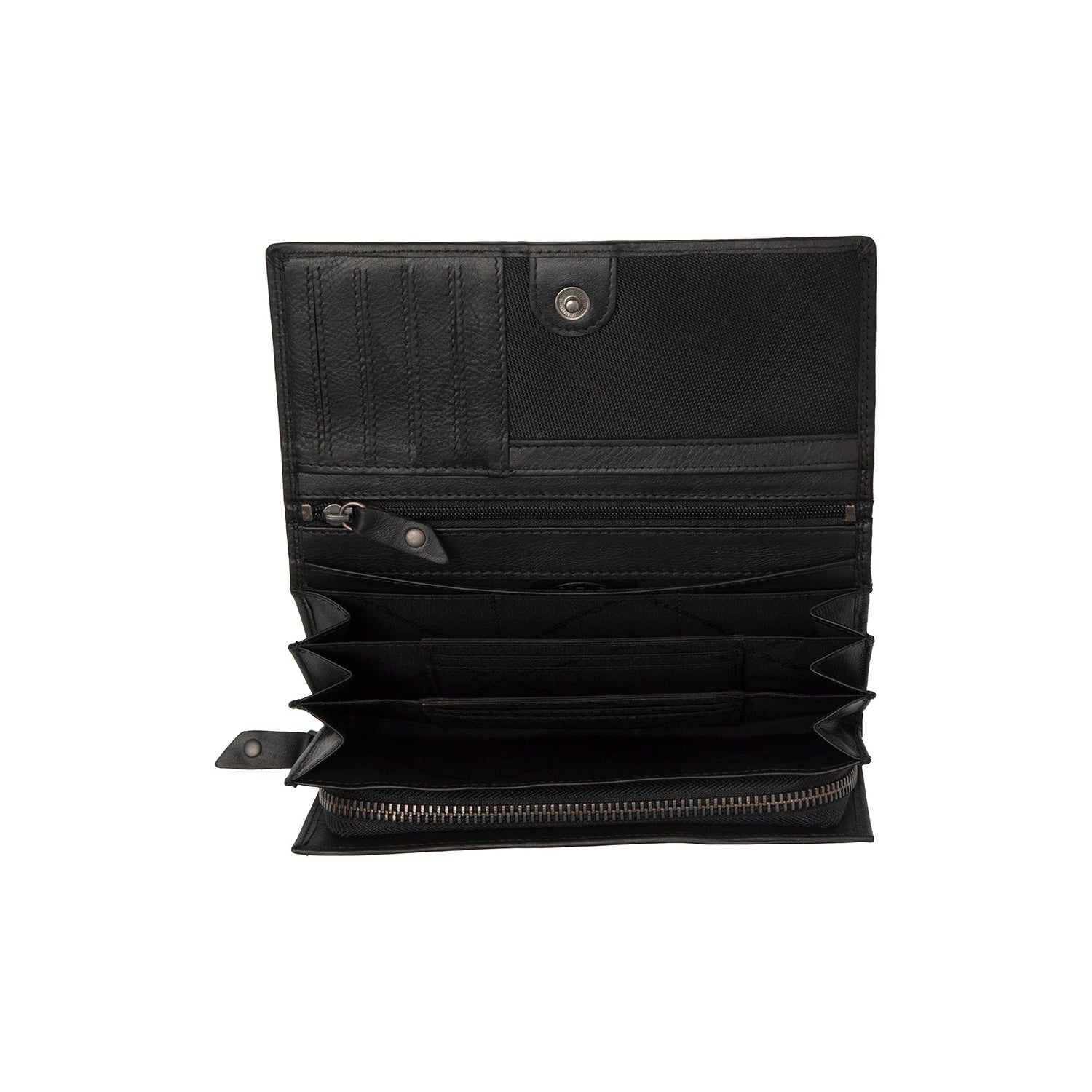 Black Leather Wallet Arvento, product view 2