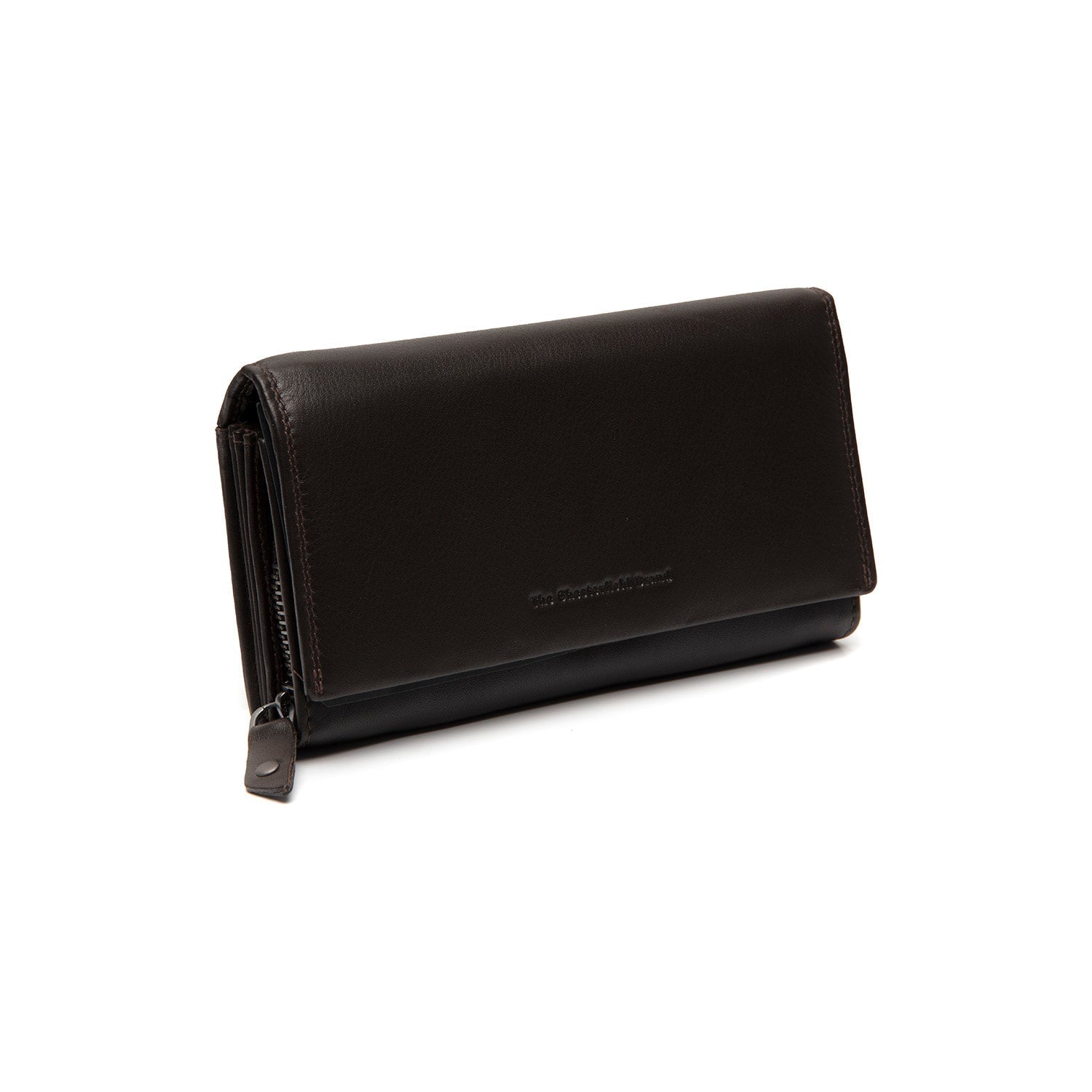 Brown Leather Wallet Arvento, front view