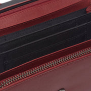 Red Leather Wallet Arvento, detail view 3