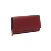 Red Leather Wallet Arvento, front view