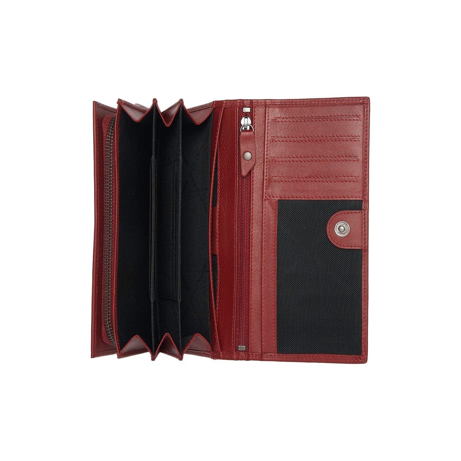 Red Leather Wallet Arvento, product view 2