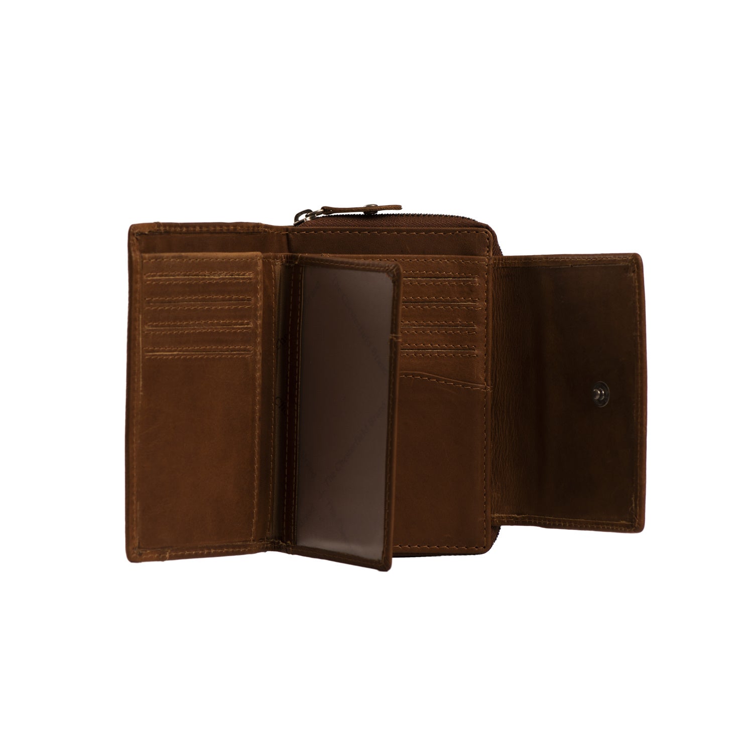 Cognac Leather Wallet Ascot, detail view 1