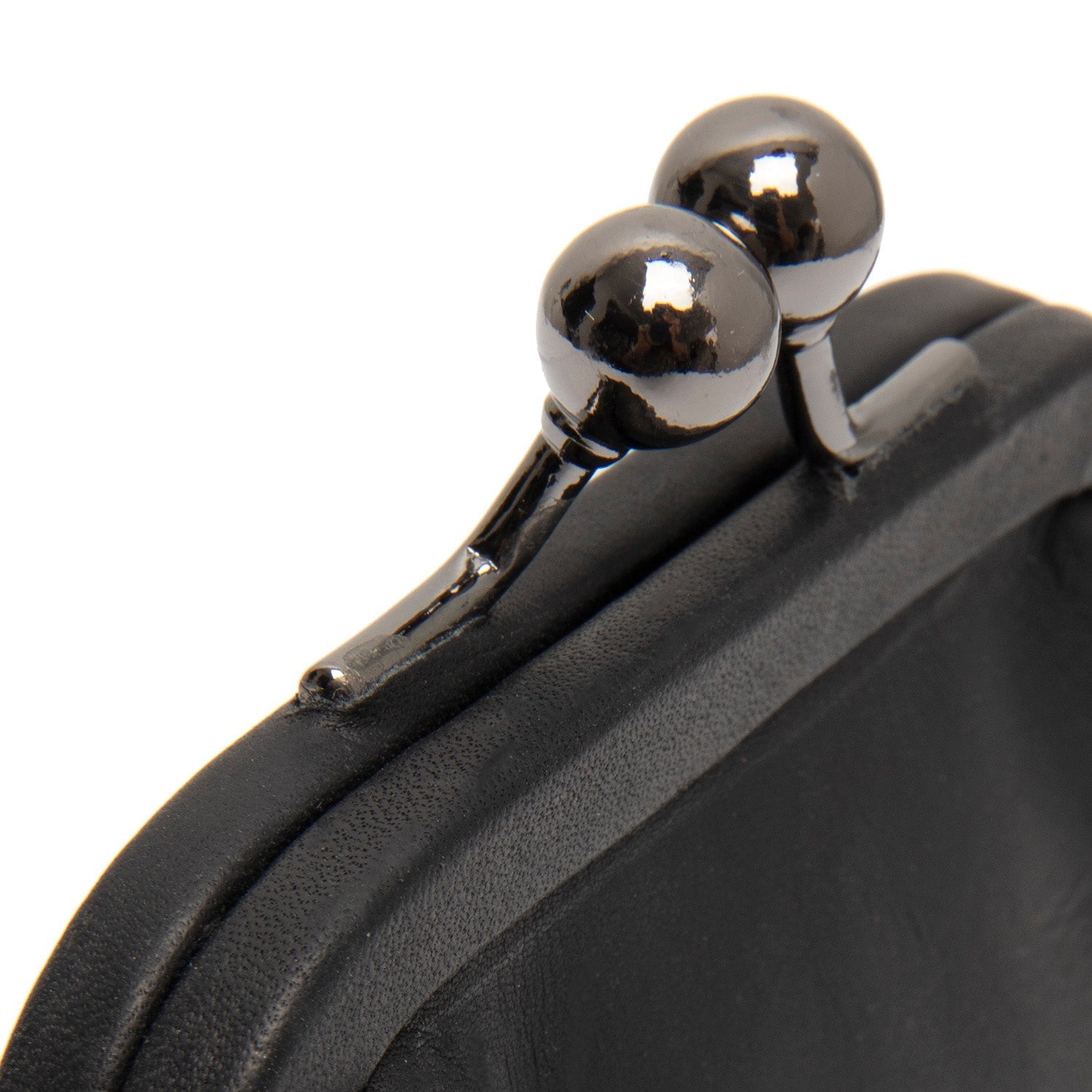Black Leather Wallet Calvia, detail view 1